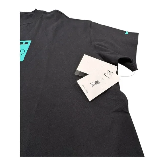 Nike LeBron James X Liverpool FC Max90 Soccer Graphic T Shirt Black Mens XL - Picture 5 of 14